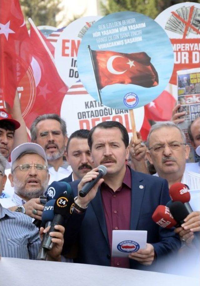 Memur-sen Üyelerinden Abd Büyükelçiliği Önünde Protesto Gösterisi