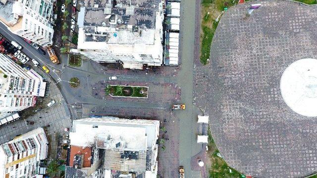 İzmir’de Göle Dönen Kordon Havadan Görüntülendi