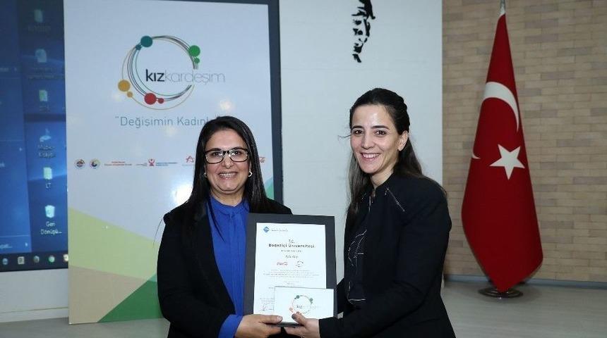 &rsquo;kız Kardeşim&rsquo; Eğitimlerine Katılan Kadınlar Sertifikalarını Aldı