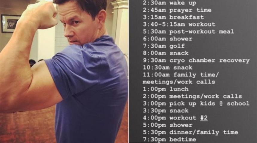 Wahlberg'in formunu koruma sırrı: 2:30'da kalkıp 6 &ouml;ğ&uuml;n ye, 19:30'da yat