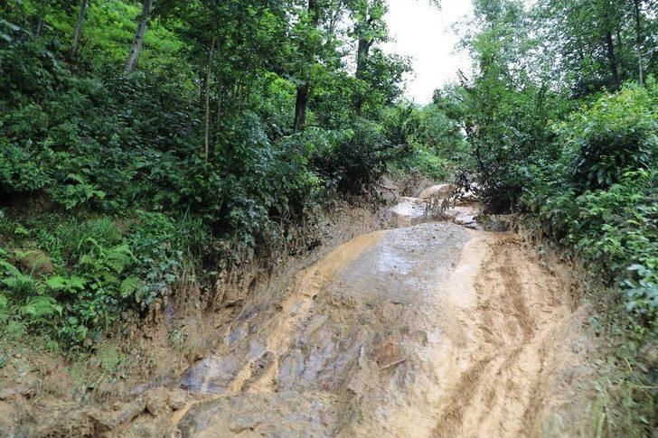 Rize’de Heyelanın Ardından Dereler Çamur Akıyor G2