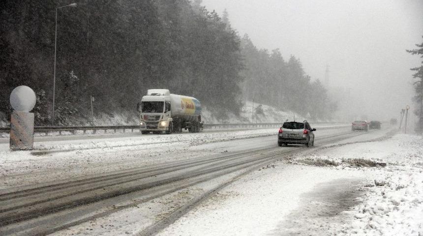 Bolu Dağı&rsquo;nda Yoğun Kar