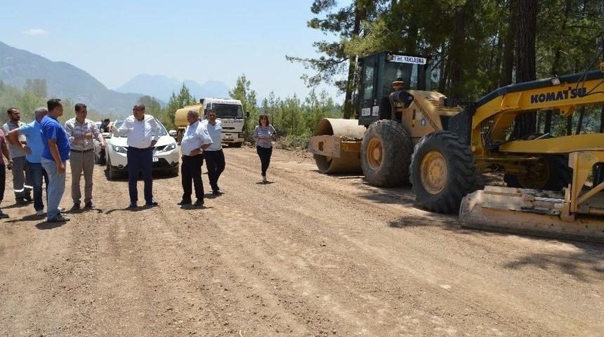 Serik Haskızıl&ouml;ren&rsquo;de Asfalt Hazırlığı