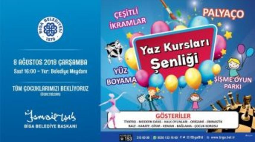 Biga Belediyesinden &lsquo;yaz Kursları Şenliği&rsquo;