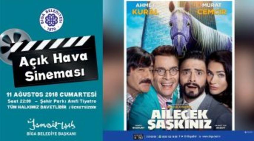 Biga Belediyesi&rsquo;nin A&ccedil;ık Hava Sinema G&uuml;nleri S&uuml;r&uuml;yor