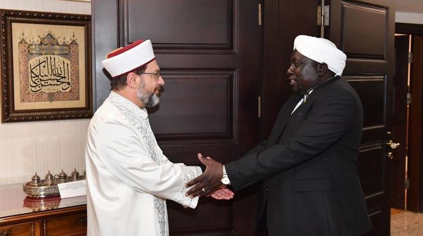 Diyanet İşleri Başkanı Erbaş, Güney Sudan İslam Konseyi Başkanı İle Bir Araya Geldi