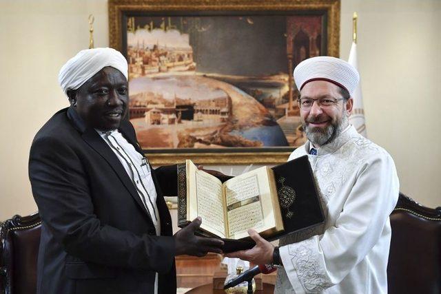 Diyanet İşleri Başkanı Erbaş, Güney Sudan İslam Konseyi Başkanı İle Bir Araya Geldi