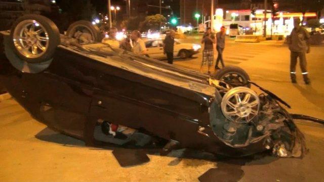 Takla Atan Otomobilin Sürüklenme Anı Mobeseye Yansıdı