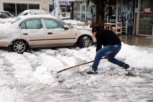 Kayseri’de Kar Sevinci