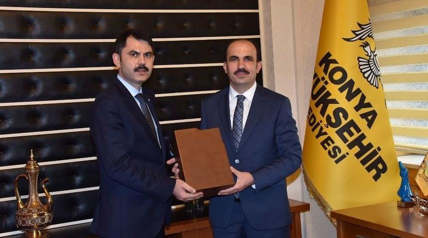 &Ccedil;evre Ve Şehircilik Bakanı Kurum İle Sağlık Bakanı Koca Başkan Altay&rsquo;ı Ziyaret Etti