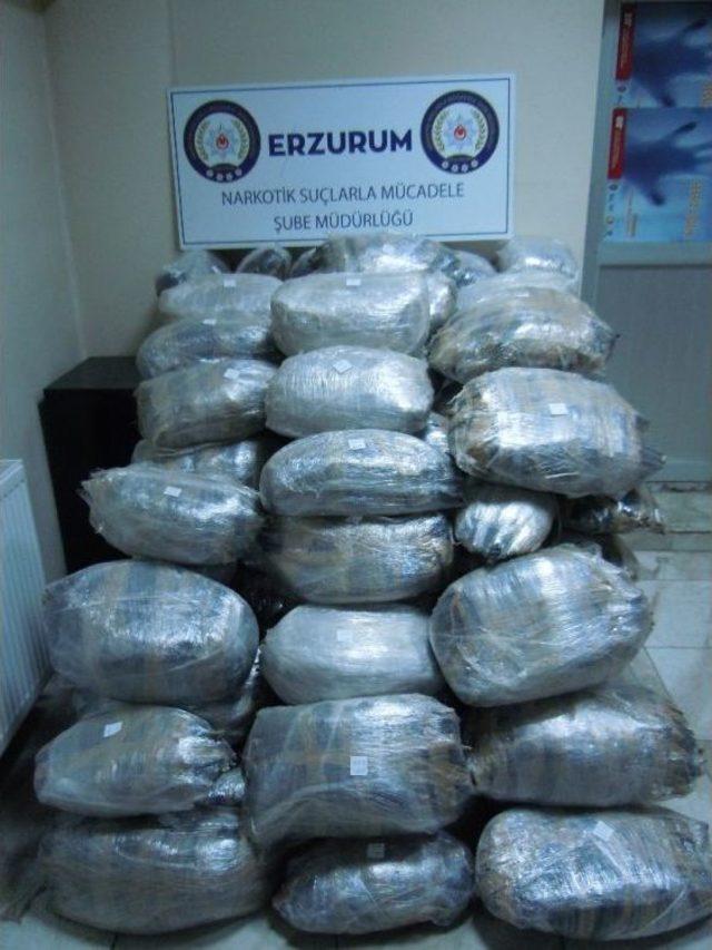 Erzurum’da 190 Kilogram Esrar Ele Geçirildi