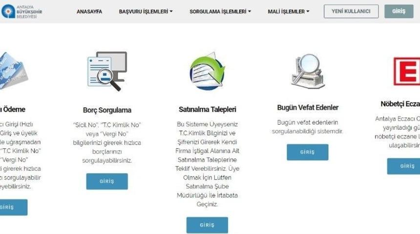 Akıllı Kent Antalya, E-devlette