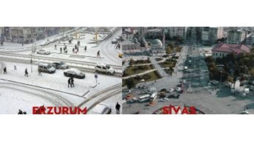 Kar Yağmayan Sivas&rsquo;tan, Erzurum&rsquo;a &Ccedil;ağrı