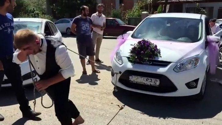 Halatla Gelin Arabasını Çeken Damat Konuştu G5