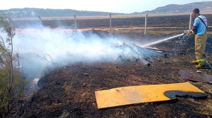 Ayvalık&rsquo;ta Ot Yangını
