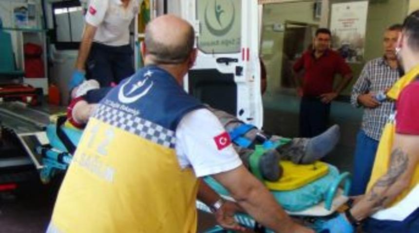 İş Makinesinden Düşen İşçi Yaralandı