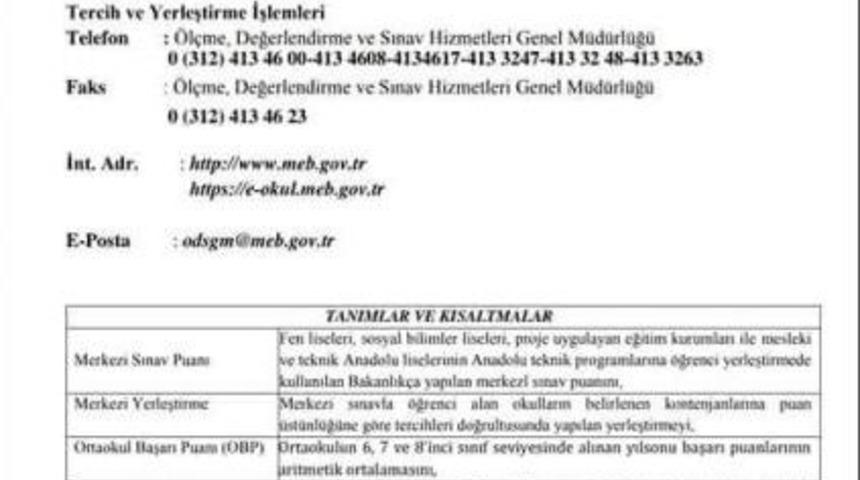 Meb 2018 Yılı Ortaöğretime Geçiş Tercih Ve Yerleştirme Kılavuzu’nda Değişiklik Yaptı
