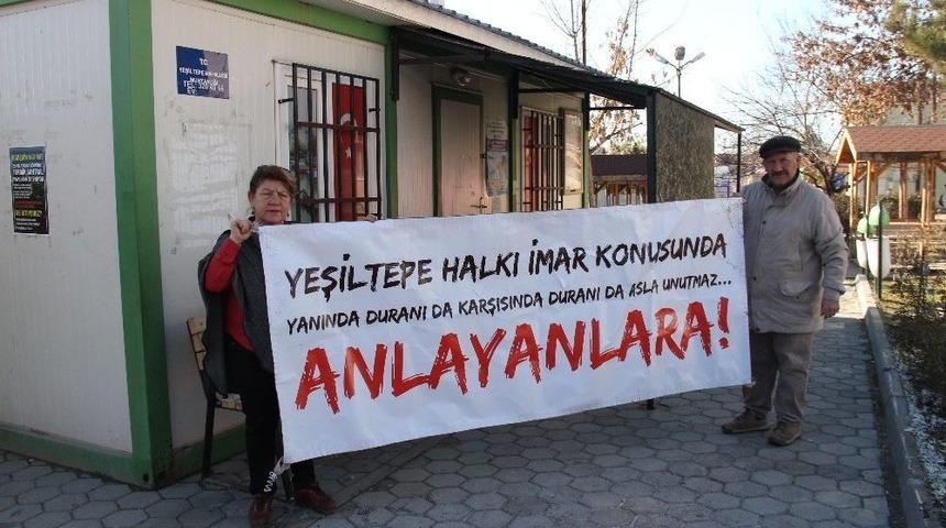 Yeşiltepe Mahallesinin Taleplerini Anlatan Pankart Kesildi