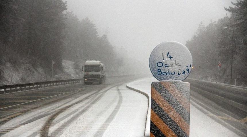Bolu Dağı&rsquo;nda Kar Yağışı Başladı