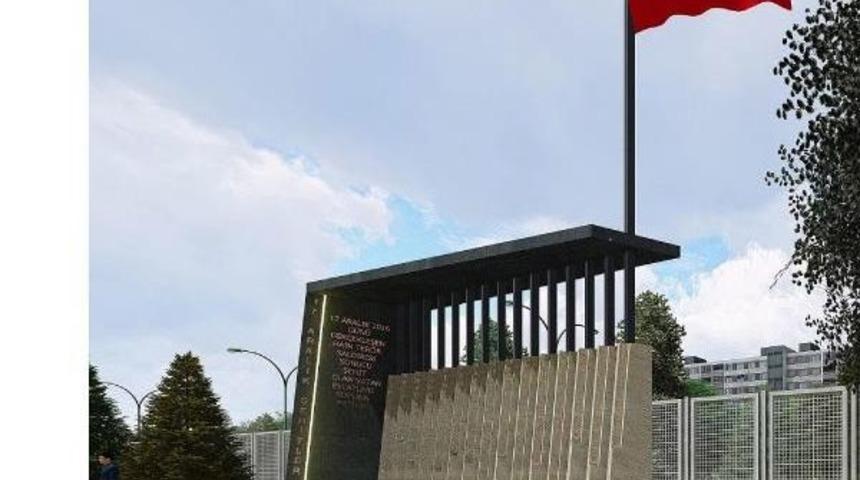 Kayseri'de 15 Şehit Mehmet&ccedil;ik I&ccedil;in Anıt Durak