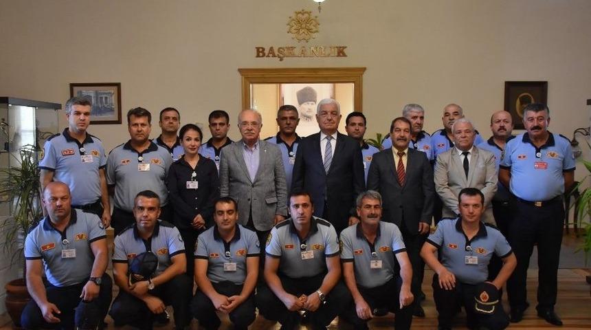 İtfaiye Teşkilatı Başkan G&uuml;r&uuml;n&rsquo;&uuml; Ziyaret Etti