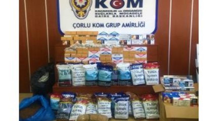 Tekirdağ&rsquo;da Ka&ccedil;ak T&uuml;t&uuml;n Ve Makaron Operasyonu