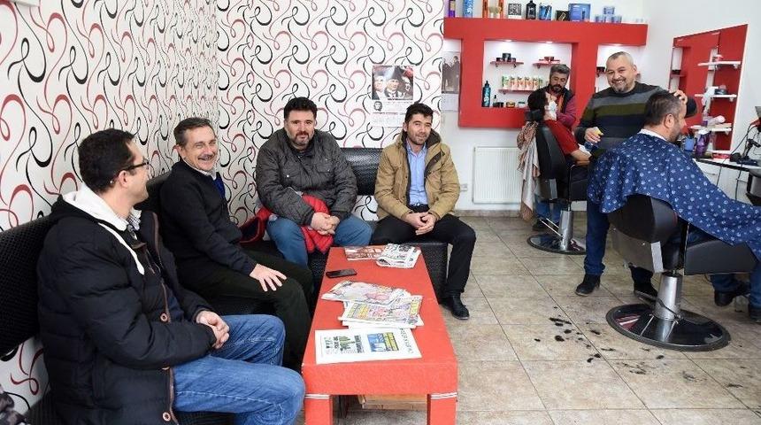 Başkan Ata&ccedil; Esnaf Ziyaretlerine Devam Ediyor