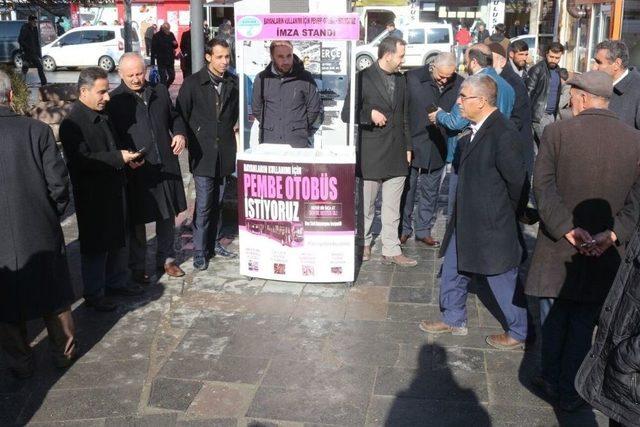 Van’da ‘pembe Otobüs’ Kampanyası