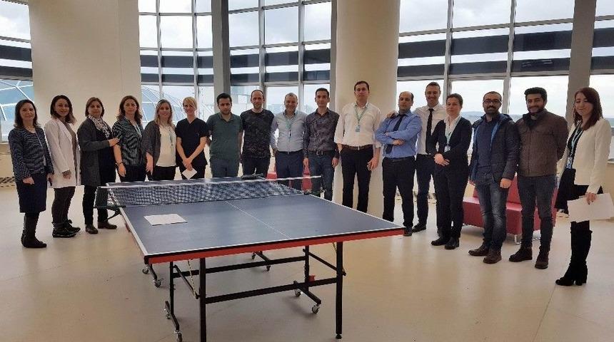 Hastanede Masa Tenisi Turnuvası
