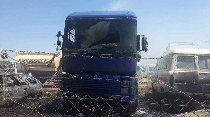 Gaziantep&rsquo;te Yediemin Otoparkında Yangın