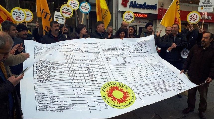 Eğitim-sen’in Karneli Eylemine Polis Müdahalesi