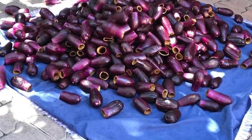 Kilis&rsquo;te Kurutmalık Patlıcanlar Oyulmaya Başlandı