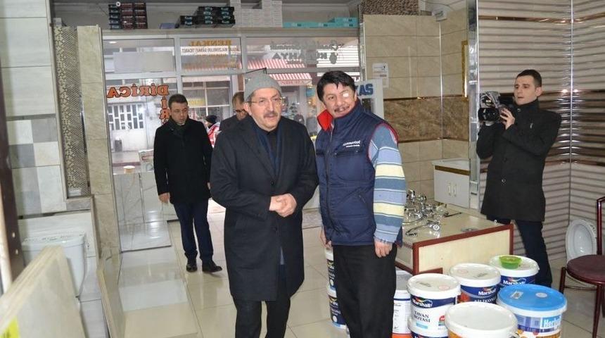 Başkan Vergili Esnaf Ziyaretlerini S&uuml;rd&uuml;r&uuml;yor