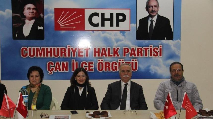 Başkan G&ouml;khan&rsquo;dan Chp &Ccedil;an İl&ccedil;e Başkanlığına Tebrik Ziyareti