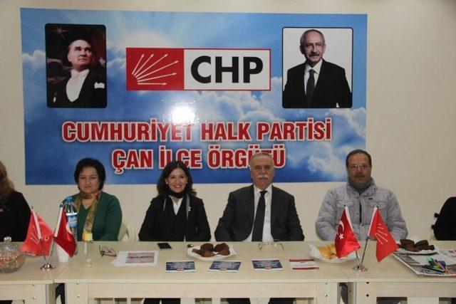Başkan G&ouml;khan&rsquo;dan Chp &Ccedil;an İl&ccedil;e Başkanlığına Tebrik Ziyareti 1