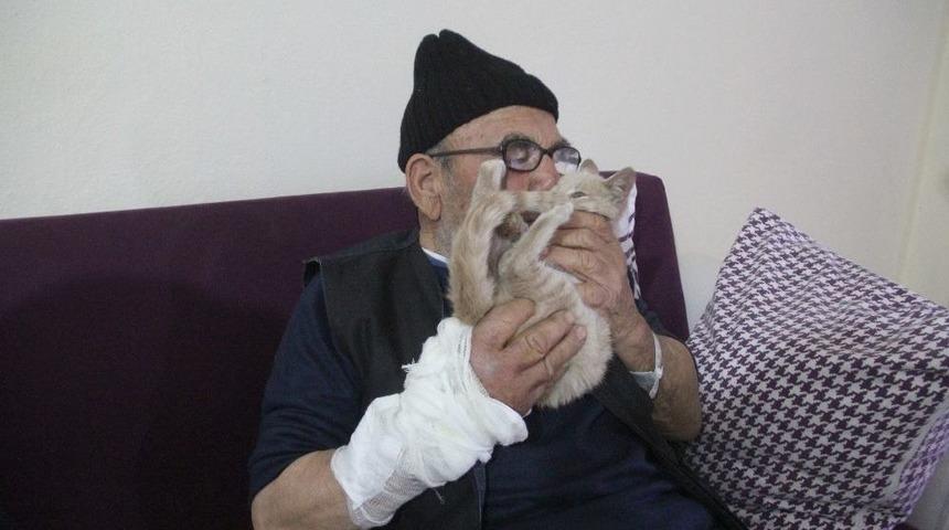 Taburcu Olan Ali Meşe, Kedisinden Bir An Olsun Ayrılmıyor