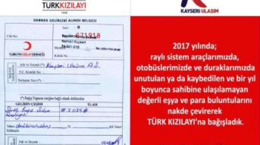 Kayıp Eşyalar Bağış Oldu
