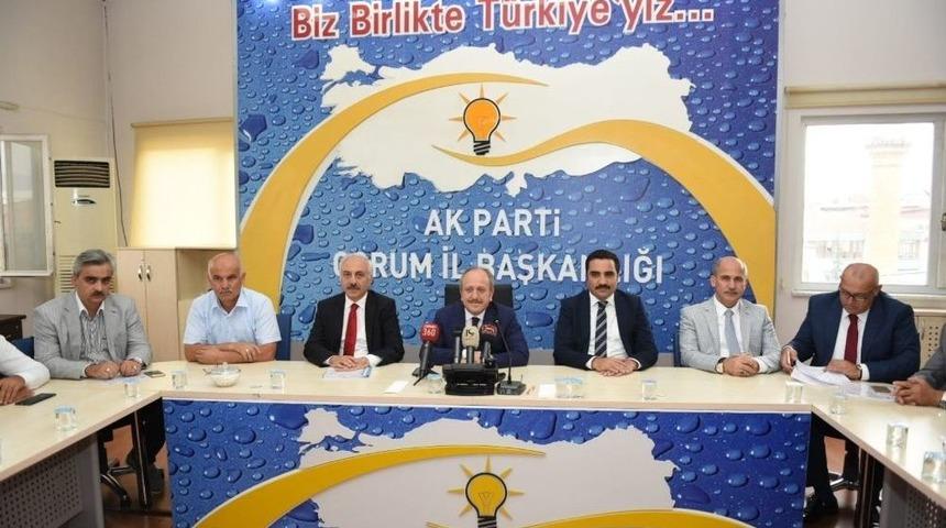 Ak Parti Çorum İl Başkanı Mehmet Karadağ;