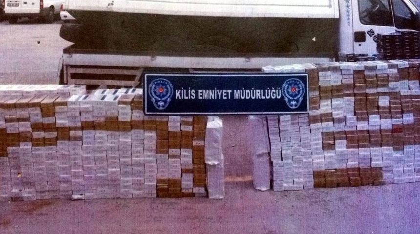 Kilis’te 111 Bin 500 Paket Kaçak Sigara Yakalandı