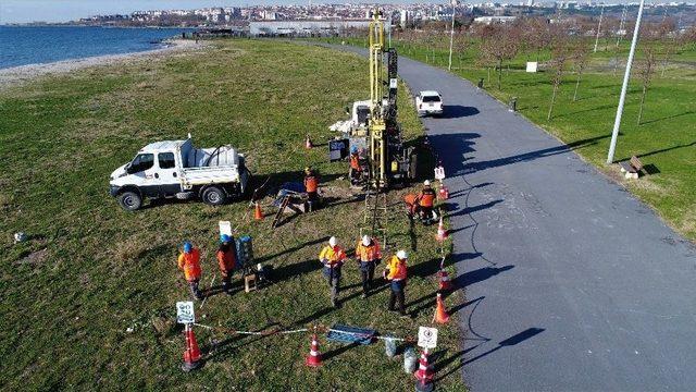 (özel) Kanal İstanbul Projesinin Sondaj Çalışmaları Havadan Görüntülendi