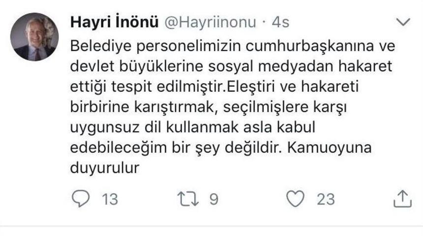 Şişli Belediye Başkanı Korumasından Cumhurbaşkanı&rsquo;na K&uuml;f&uuml;rl&uuml; Tweet Mahkemelik