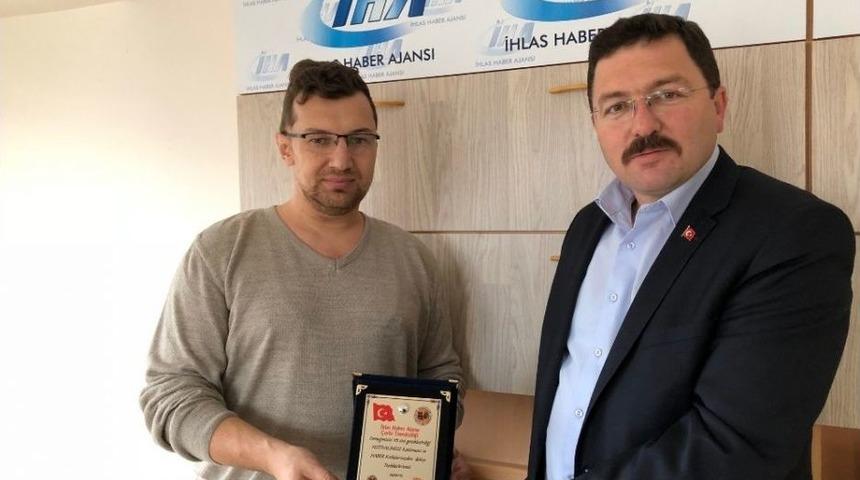 &Ccedil;orlu Evcil Kanatlılar Derneği&rsquo;nden İha&rsquo;ya Teşekk&uuml;r Plaketi