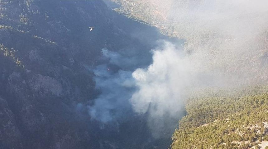 K&ouml;yceğiz&rsquo;de Yeniden Başlayan Yangın Kontrol Altına Alındı