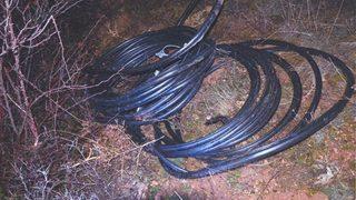 Jandarma Hırsızları Çaldıkları Kablolar İle Yakaladı