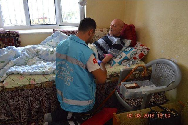 Kayseri&rsquo;de En &Uuml;cra K&ouml;şedeki Vatandaş Bile Evde Sağlık Hizmetinden Faydalanıyor 1