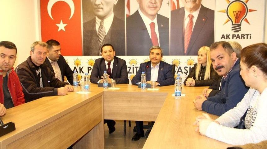 Taşkın, Ak Parti Mezitli İl&ccedil;e Başkanlığını Ziyaret Etti