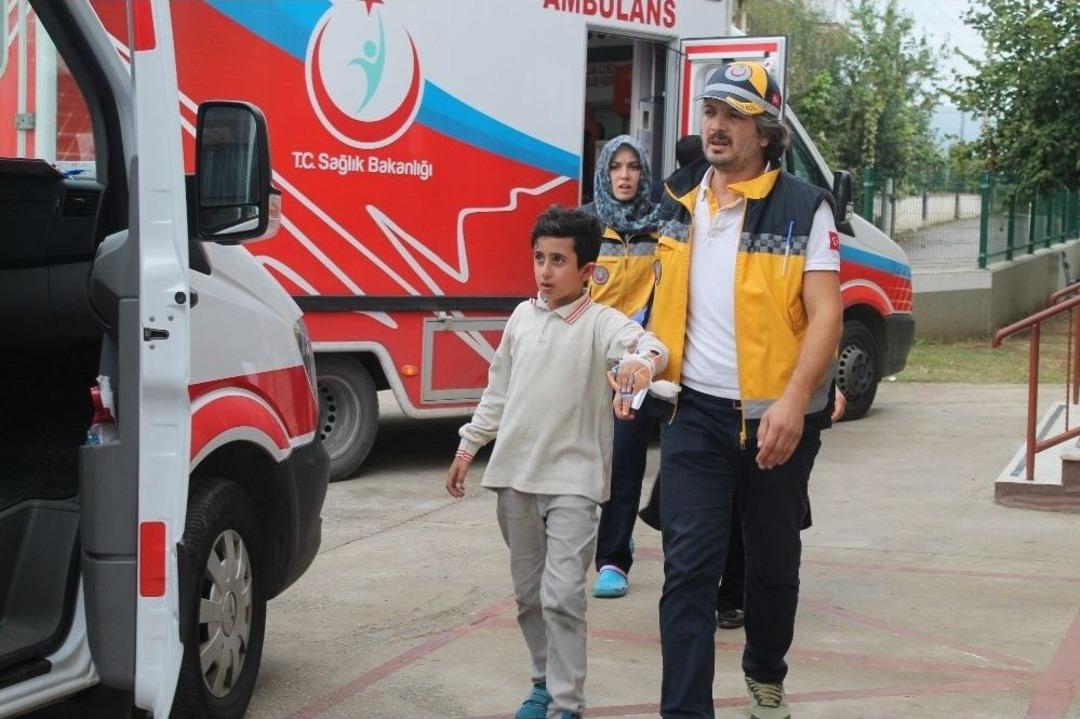 Okul Bah&ccedil;esinde Yuva Yapan Arılar &Ouml;ğrencilere Saldırdı