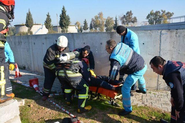 Maski Personeline Yangın Ve Zehirli Gıda Tatbikatı