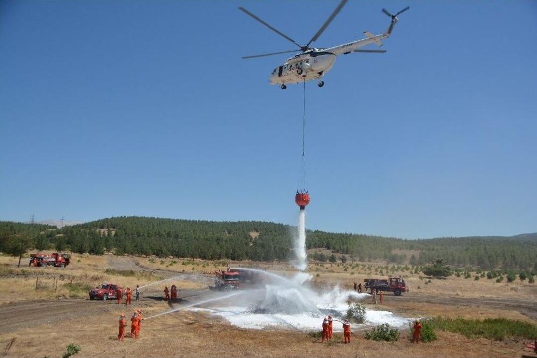 Orman Yangın Tatbikatı Ger&ccedil;eği Aratmadı