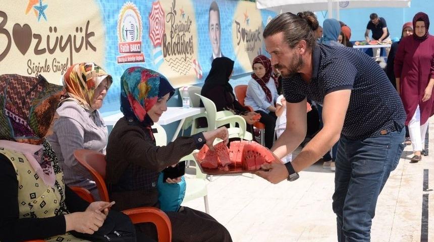 Minik Sporcular Karpuz İkramıyla Serinledi